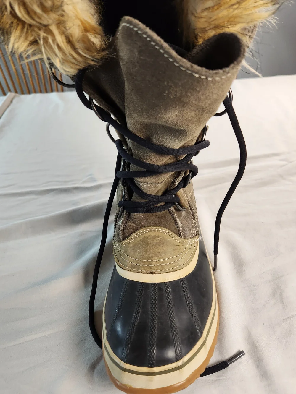 SOREL Joan Of Arctic Women Winter Snow Boots Waterproof Faux Fur Size 9.5